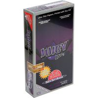 1 Box Juicy Jays Superfine 1 1/4 Rolling Papers - Black Berrylicious Flavored - 24 Packs / 1 Full Box