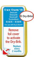 Dry-Brik® II Desiccant Blocks - 6 Blocks (2 Packs of 3 Blocks)| Replacement Moisture Absorbing Block for the Global II and Zephyr by Dry & Store | Hearing Device Dehumidifiers