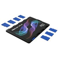 DiMeCard micro8 microSD Memory Card Holder - COLOR WAVE EDITION (Ultra thin credit card size holder, writable label)