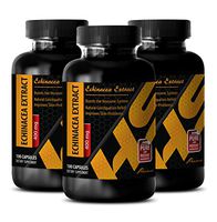 Natural Immune Booster - ECHINACEA Extract - Natural Detox Supplement - 3 Bottles 300 Capsules