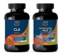 Fat Loss Pills for Men - CLA - Water Away - Combo - Green Tea Supplement - (2 Bottles Combo)
