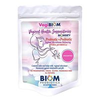 Biom Vaginal Probiotic Suppository: Natural Vaginal pH and Odor Control Regimen; Balance and Nourishes Vaginal Microbiome; No Parabens, Fragrance-Free (30)