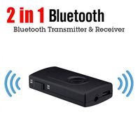 Sandistore Bluetooth 2in1 Transmitter/Receiver Wireless 3.5mm Audio Adapter (AptX Low Latency for Both TX & RX, 2 Devices Simultaneously, for TV, Home Stereo,One or MP3 Player)