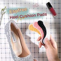 Heel Cushion Pads Reusable Soft Shoe Pads Self-Adhesive Foot Care Protector Grips Liners Loose Shoes Heel Pain Relief Bunion Callus Blisters 2 Pairs (Transparent, 0.1in)