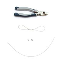 TetherTies Cable Tethers White 30 Pack | DIY (self Install) Kit | Customizable Cable Tethers | Tether Computers Adapters & Dongles | Easy Installation | Free Crimping Tool | 12 inch Cable