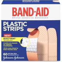 Band-Aid Adhesive Bandages, Plastic, All One Size, 3/4", 60/BX (5635)