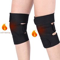 Self-Heating Knee Support, 1 Pair Cold-Proof Adjustable Tourmaline Magnetic Therapy Pad Arthritis Brace Protective Belt with Basic Open Patella Stabilizer