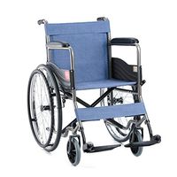 Hong Tai Yang XF Transport Wheelchair, Lightweight Steel Frame Oxford Fabric, Folding and Portable 24" Solid Rear Wheel, Seat Width 46 cm Armchairs (Size : 104x64x88cm)