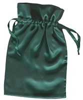 Paper Mart Tarot Rune Dice Bag Satin Unlined 6 inch x 9 inch Forest Green