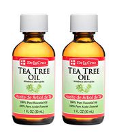 De La Cruz Australian Tea Tree Essential Oil, 100% Pure, Steam-Distilled, Bottled in USA 1 FL OZ. (2 Bottles)