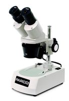 Parco PST Series Stereo Microscope, PST-12-10L, Binocular Head, 10X WF eyepieces, 10X / 20X, 110V, LED Corded - Top and Bottom Illumination