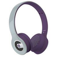 JLab Supra, Sleek Stereo On-Ear Headphones with Cable and Universal Mic (Gray/Purple)