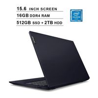 2019 Newest Lenovo Premium Ideapad S145 15.6 Inch Laptop (Intel Celeron 4205U 1.80GHz, 16GB DDR4 RAM, 512GB SSD (Boot) + 2TB HDD, Intel UHD 610, WiFi, Bluetooth, HDMI, Webcam, Windows 10) (Blue)