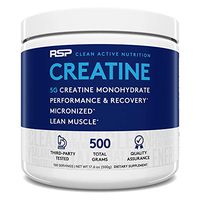 RSP Creatine Monohydrate – Pure Micronized Creatine Powder Supplement for Increased Strength, Muscle Recovery, and Performance for Men & Women, Unflavored, 500 grams