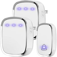 Anko Wireless Doorbell, Plug and Play Waterproof Door Bell Kit, 1000 Feet Operating Range, 36 Chimes Quality Sound, 4 Levels Adjustable Volume, Led Flash Indicator (1 Push Button and 2 Receiver)