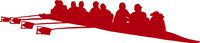 hBARSCI Regatta Rowing Crew Vinyl Decal - 5 Inches - for Cars, Trucks, Windows, Laptops, Tablets, Outdoor-Grade 2.5mil Thick Vinyl - Red
