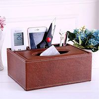 T-ZJHC European Multi-Function Tissue Box Tray Home Cute Remote Control Storage Box, Light Brown