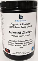 Large - Less-Mess Jar Coconut Activated Charcoal Powder - Bulk - Food Grade, Kosher, NSF - Teeth Whitening, Facial Scrub, Soap Making