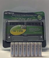 Hitech iC-808UL-LCD 8 Bank Smart Quick Battery Charger/Discharger with LCD Display and 8 AA Panasonic Eneloop 2000mAh Rechargeable Batteries