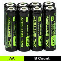 (8 Pack) XML Battery 1.2v 1600mAh Ni-MH AA Low Self-Discharge Rechargeable Battery for Solar Lights, More