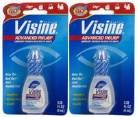 Visine Advanced Relief Redness Reliever Eye Drops, 0.28 oz, 2 pack by Visine