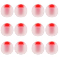 JNSA Replacement Ear Buds Tips Earbuds Eartips for Senso, Sony, Panasonic, Otium in-Ear Earphones [fit for Inner Hole 3.8mm-4.2mm Headphones ], Silicone Hybrid Tips 12 PCS - S Size (WRS)