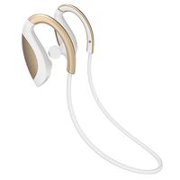 Jennyfly Sport Headset, Music Bluetooth in-Ear Earpieces Surround Sound Audio Sweatproof Sport Headphones for Running Jogging Gym - Gold