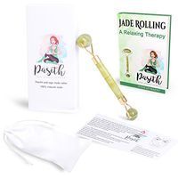 Authentic Chi Slimming Jade Roller For Face & Eyes – 100% Real Natural Jade Gemstone Anti-Aging Facial Massage Therapy – Reduce Puffy Eyes And Wrinkles -With Ebook & Instructions - By Pasith