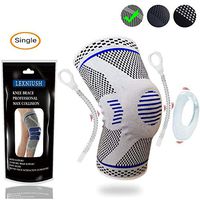 Lexniush Knee Brace Compression Sleeve - Best Knee Braces for Women & Men, Knee Sleeves Knee Support for Arthritis, Meniscus Tear, Joint Pain Relief & Sports Injury Recovery, Grey