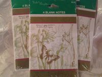 Tender Thoughts Pack of 4 Blank Notes - Butterfly Design
