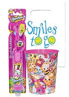 Shopkins Inspired 2pc Bright Smile Oral Hygiene Bundle! Turbo Powered Spin Toothbrush & Mouthwash Rise Cup! Plus Dental Gift Bag & Tooth Saver Necklace!
