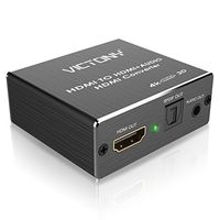 VICTONY 4K x 2K HDMI to HDMI and Optical TOSLINK SPDIF + 3.5mm Stereo Audio Extractor Converter HDMI Audio Splitter Adapter(HDMI Input, HDMI + Digital / Analog Audio Output)V-HDMI Converter