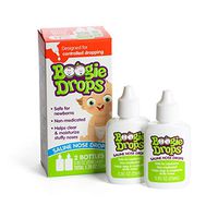 Saline Nose Drops for Infants and Kids by Boogie Drops, Safe for Newborn Baby, 2 Bottles, Allergy Relief, 1.7 Total Ounce