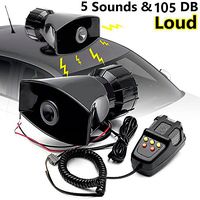CHAMPLED 50W 12V Car Truck Alarm Police Fire Loud Speaker PA Siren Horn MIC System Kit for Ford Chrysler Chevy Chevrolet Dodge Cadillac Jeep GMC Pontiac Hummer Lincoln Buick