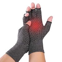 CROSS1946 Compression Fingerless Gloves for Arthritis Carpal Tunnel Swelling(1 Pair) - Wrist Sleeve Hand Brace for Men Women Left and Right