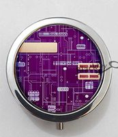 BlackKey Circuit Board Boards 3-Compartment Decorative Pocket Gift Box Case Organizer for Pill, Color 1 -1068