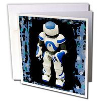 3dRose Robot - Greeting Cards, 6 x 6 inches, set of 12 (gc_4460_2)