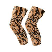 Anyangquji Tiger Print Animal Skin Kneepads Sport Protector Compression One Piece Anti-Slip Knee Brace for Men&Women (1 Pair)