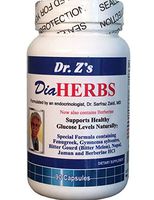 Dr. Z's Vitamins - DiaHerbs - Six Herbs in One Capsule: Fenugreek, Gymnema sylvestre (Gurmar), Bitter-Melon, Jamun, Nopal, Berberine - Supports Healthy Glucose Levels Naturally - 90 Capsules