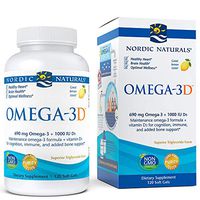 Nordic Naturals - Omega-3D, Cognition, Immune, and Added Bone Support, 120 Soft Gels