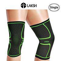 LAKSH™ Knee Brace Compression Sleeve Support - Joint Pain Relief from Arthritis, ACL, Meniscus Tear, Sports Injury - Stabilizer Knee Wraps for Running, Powerlifting, Crossfit for Men & Women, Green, S