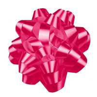 Premium Confetti Gift Wrap Bows, 4" (5 Pack, Hot Pink)