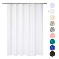 AmazerBath Plastic Shower Curtain, 72" W x 78" H EVA 8G Shower Curtain with Heavy Duty Clear Stones and Grommet Holes, Waterproof Thick Bathroom Plastic Shower Curtains Without Chemical Odor-Frosted