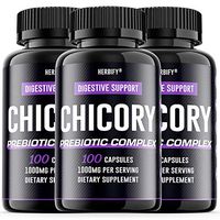 Chicory Prebiotic Supplement & Organic Inulin Fiber Digestive Health, Natural Support for Better Digestion, 100 Capsules (300)