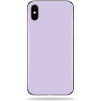 MightySkins Skin Compatible with Apple iPhone X - Solid Lilac | Protective, Durable, and Unique Vinyl Decal wrap Cover | Easy to Apply, Remove, and Change Styles | Made in The USA