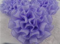 20pc Big 65mm Organza Rose Flower Purple Colors