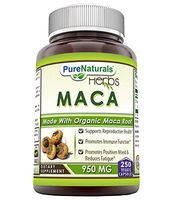 Pure Naturals Maca 950 Mg - Made with Organic Maca Root 250 Capsules Supports Reproductive Health*