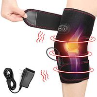 Heated Knee Brace Wrap, 3 Adjustable Heat and Vibration Knee Massager for Arthritis Knee Pain Relief Massaging Knee Pad with DC Charger
