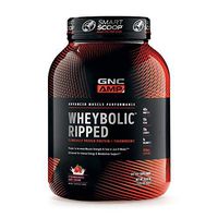GNC AMP Wheybolic Ripped Whey Protein Powder - Strawberries and Cream, 22 Servings, Contains 40g Protein and 15g BCAA Per Serving