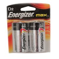 Energizer MAX Alkaline Batteries, D, 2 Batteries/Pack